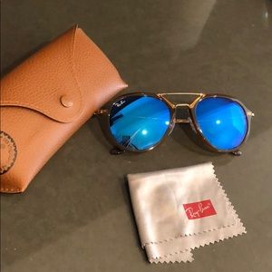 Ray-Ban Iridium Sunglasses, Shiny Brown, 53mm